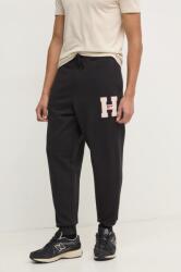 Tommy Hilfiger pamut melegítőnadrág fekete, nyomott mintás, DM0DM21277 - fekete M