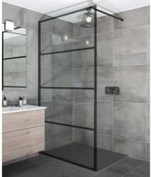 Water Fun Walk-in || Black zuhanyfal 130, 200cm, 8mm, NANO (WIB-1300) - waterfun