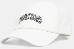 Tommy Jeans pamut baseball sapka fehér, nyomott mintás, AW0AW16992 - fehér Univerzális méret