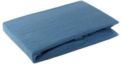 EUROFIRANY Nova3 pamut-szatén gumis lepedő Gránátkék 160x200 cm +30 cm