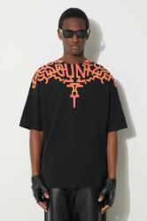 Marcelo Burlon pamut póló Graffiti Wings fekete, férfi, nyomott mintás, CMAA054S24JER0011020 - fekete XL