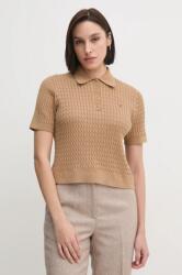 Tommy Hilfiger pamut pulóver könnyű, barna, WW0WW43957 - barna L