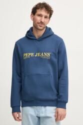 Pepe Jeans felső DYLAN HOODIE sötétkék, férfi, nyomott mintás, kapucnis, PM582755 - sötétkék L