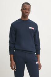 Tommy Hilfiger pamut melegítőfelső sötétkék, férfi, nyomott mintás, DM0DM20341 - sötétkék S