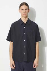 Norse Projects ing Carsten Cotton Tencel férfi, galléros, sötétkék, regular, N40.0579. 7004 - sötétkék L