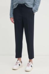 Tommy Hilfiger nadrág női, sötétkék, magas derekú egyenes, WW0WW44090 - sötétkék 38