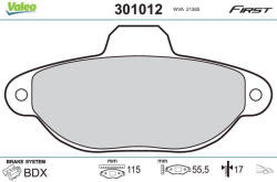 VALEO set placute frana, frana disc VALEO 301012 - centralcar