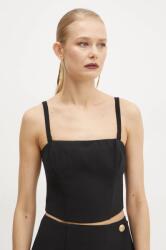 GUESS top RAISSA fekete, mintás, W5RH26 WGLO2 - fekete S