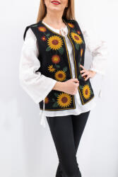 Magazin Traditional Vesta brodata cu model traditional Floarea Soarelui