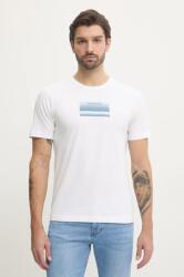 Calvin Klein t-shirt fehér, férfi, nyomott mintás, K10K113803 - fehér XXL