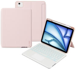 Tech-Protect Billentyűzetes oldalra nyíló tok SCMAG PEN + KEYBOARD IPAD AIR 10.9 4/5/2020-2022/11 6/2024, rózsaszín