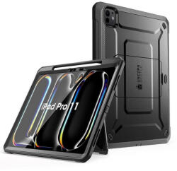 SUPCASE Unicorn Beetle Pro iPad Pro 11 (2024) ütésálló hátlap tok kijelzővédővel, fekete