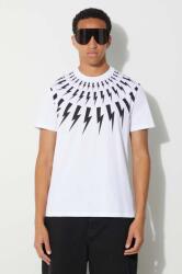 Neil Barrett pamut póló FAIRISLE THUNDERBOLT fehér, férfi, nyomott mintás, PBJT007S. V501S. 526 - fehér L