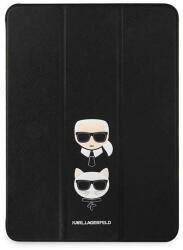 KARL LAGERFELD iPad 12, 9" Pro 2021 KLFC12OKCK Saffiano Karl & Choupette könyvtok, fekete