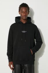 Marcelo Burlon pamut melegítőfelső Que Onda Regular Hoodie fekete, férfi, nyomott mintás, kapucnis, CMBB007F24FLE0061001 - fekete M