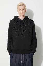 Neil Barrett pamut melegítőfelső EASY BLOUSON DEGRADE' RAIN BOLTS fekete, férfi, nyomott mintás, kapucnis, PBJS224. V519S. 1891 - fekete XL
