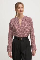 Tommy Hilfiger felső bordó, női, mintás, WW0WW44999 - burgundia 38