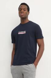 Tommy Hilfiger pamut póló sötétkék, férfi, nyomott mintás, MW0MW38079 - sötétkék M