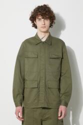 Universal Works rövid kabát Mw Fatigue Jacket férfi, galléros, zöld, regular, 166. LIGHT. OLIVE - zöld XL