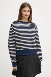 Tommy Hilfiger pamut melegítőfelső sötétkék, női, mintás, WW0WW44447 - sötétkék L - answear - 33 990 Ft
