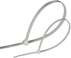 GAO Kábelkötegelő, 370x7.6mm, fehér, 25db, PVC, egyszer zárható (6542H)