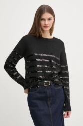 Pepe Jeans pulóver NINA könnyű, női, fekete, PL702242 - fekete S