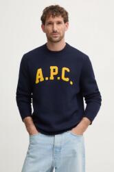 APC A. P. C. gyapjú pulóver pull joshua férfi, sötétkék, WVBDK. M23365 - sötétkék XL
