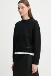 APC A. P. C. gyapjú pulóver pull esther női, fekete, WVBDK. F23373 - fekete S