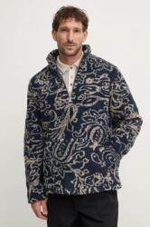 Barbour gyapjú pulóver sötétkék, mintás, MFL0204NY91 - sötétkék XXL