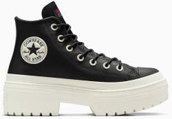 Converse bőr sneaker Chuck Taylor All Star Lugged Heel fekete, női, A12328C - fekete Női 38