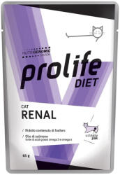 Prolife PROLIFE Diet Renal, Pui și Vită, dietă veterinară, plic hrană umedă pisici, sistem renal, (în aspic), bax, 85g x 12buc