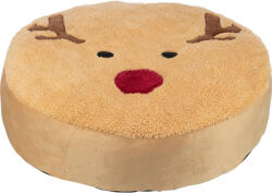 TRIXIE TRIXIE Christmas Ren, pat rotund câini, pluș, antiderapant, husă detașabilă, maro, ⌀60cm