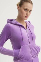 Juicy Couture felső ROBERTSON CLASS lila, női, sima, kapucnis, JCAP176 - lila M