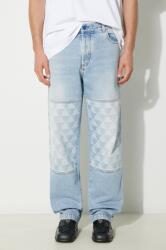 Marcelo Burlon farmer Laser Cross Dnm Straight Pant férfi, CMYA030F24DEN0034034 - kék 32
