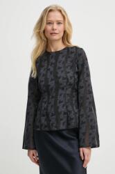 Samsøe Samsøe felső SAANAI sötétkék, női, mintás, F24400157 - sötétkék S