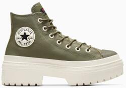 Converse bőr sneaker Chuck Taylor All Star Lugged Heel zöld, női, A11163C - zöld Női 40