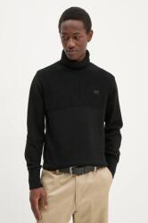 G-Star RAW pamut pulóver fekete, garbónyakú, D25151-C868 - fekete S