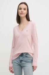 Tommy Hilfiger pulóver könnyű, női, rózsaszín, WW0WW40098 - rózsaszín XS