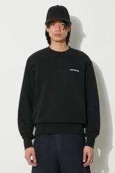 Norse Projects pamut melegítőfelső Arne Relaxed Organic Logo fekete, férfi, nyomott mintás, N20.1302. 9999 - fekete M