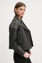 Pepe Jeans bőrdzseki FANTASY női, fekete, átmeneti, PL402523 - fekete L