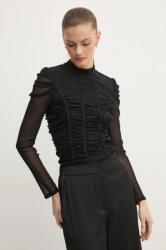 Diane Von Furstenberg felső fekete, női, sima, DVFBL4S005 - fekete L