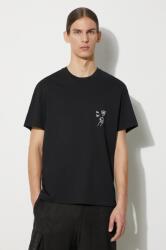 Neil Barrett pamut póló Slim "For You" fekete, férfi, nyomott mintás, MY70267A-Y526-524N - fekete XL
