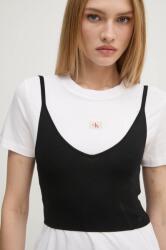 Calvin Klein Jeans top női, fekete, J20J224805 - fekete L