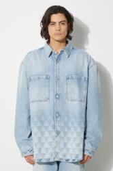 Marcelo Burlon farmerdzseki Laser Cross Dnm Overshirt férfi, átmeneti, oversize, CMYE01GF24DEN0014034 - kék M