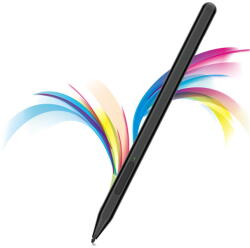 Stylus Pen pentru Tableta Microsoft Surface, Palm Rejection, Side Adsorption, 90mAh, 5V, 0.2A - Techsuit (F94S) - Negru