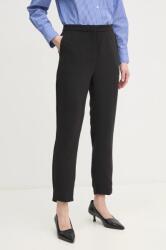Tommy Hilfiger nadrág női, fekete, magas derekú cigaretta fazonú, WW0WW45450 - fekete 38