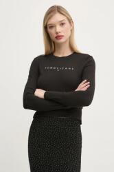 Tommy Hilfiger pamut hosszúujjú fekete, DW0DW19434 - fekete L