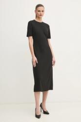 Calvin Klein ruha fekete, midi, harang alakú, K20K207869 - fekete 34
