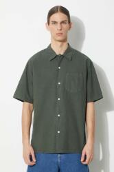 Norse Projects ing Carsten Cotton Tencel férfi, galléros, zöld, regular, N40.0579. 8022 - zöld M