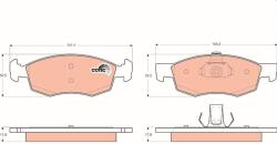 TRW GDB1588 Set placute frana, frana disc
